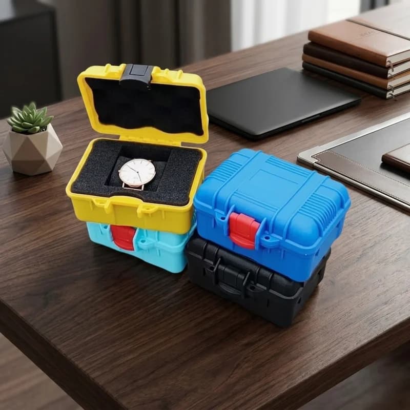 Prijenosni mini plastični alatnik s pjenom, 125x112x70mm