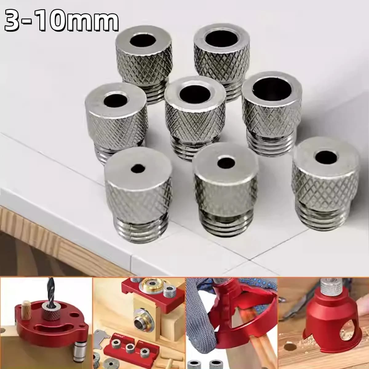Vodilice za bušenje od nehrđajućeg čelika, veličine 3 mm - 10 mm