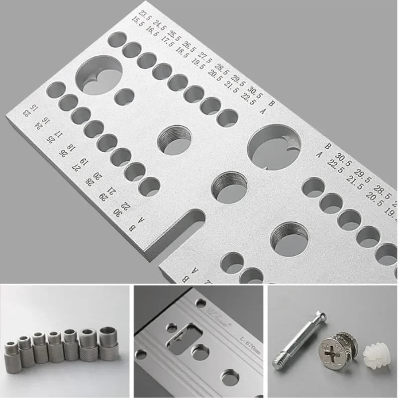 3-u-1 podesivi komplet za bušenje čepova (doweling jig)