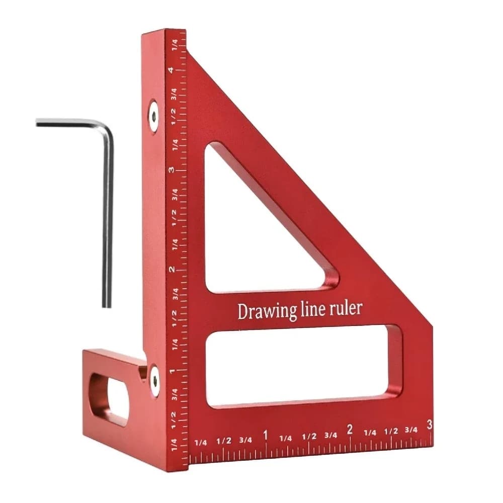Aluminijsko višenamjensko kutomjerilo s ravnalom