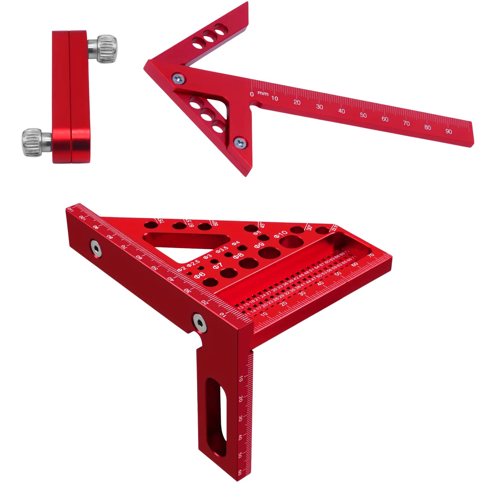 Set trokuta i kutomjera od aluminija (3 dijela)