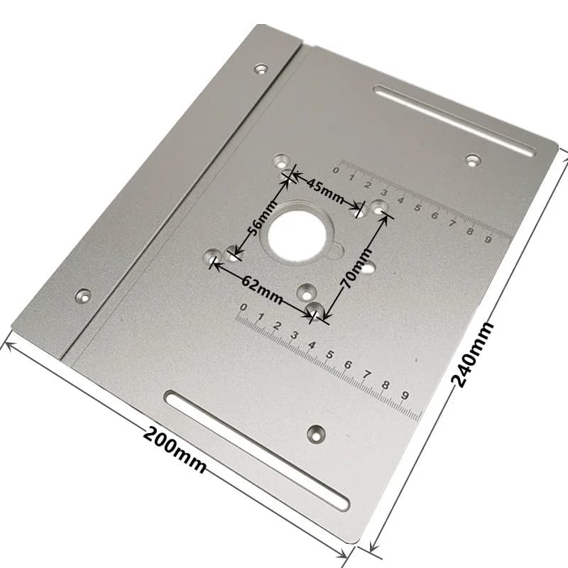 Univerzalna aluminijska umetna ploča za stolni router s kutnom vodilicom