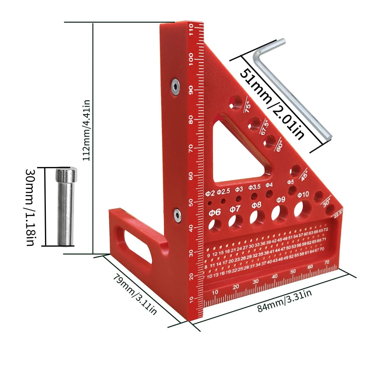 3D višekutna plastična mjerila